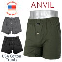 ANVIL アンビル USAコットン トランクス メンズ パンツ ヘビーウェイト 綿 S M L XL 下着 肌着 インナー 正規 アメカジ ストリート系 US...