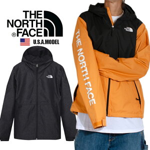 ノースフェイス THE NORTH FACE アノラックパーカー メンズ フード付き ウィンドブレーカー アメカジ ナイロンジャケット マウンテンパーカー 無地 防風機能 かぶり 雨具 カッパ 無地 ブラック グレー イエロー 袖ロゴ