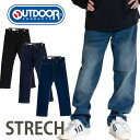 アウトドア ジーンズ ストレッチ入り デニムパンツ OUTDOOR ユーズドブルーメンズ ストレートストレッチ入り おしゃれ カジュアル ジーパン 伸縮 アメカ...