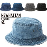 NEWHATTAN ˥塼ϥå ǥ˥Хåȥϥå 饤ȥ֥롼 ̵ DENIM BUCKET HAT  ᥫ Х󥿥ץ쥼