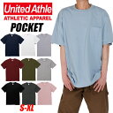 ポケット Tシャツ 半袖 無地 メンズ レディース UNITED ATHLE ユナイテッドアスレ 厚手 大きいサイズ ブランド おしゃれ カジュアル 5.6オン...