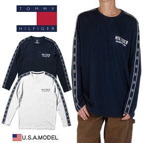 トミーフィルフィガー Tシャツ ロンT TOMMY HIILFIGER 長袖Tシャツ メンズ レディース 無地 ロングスリーブTシャツ T USAモデル 大きいサイズ ヒップホップ ダンス ストリート ネイビー ホワイト 白 オーバーサイズ ビッグシルエット プレゼント