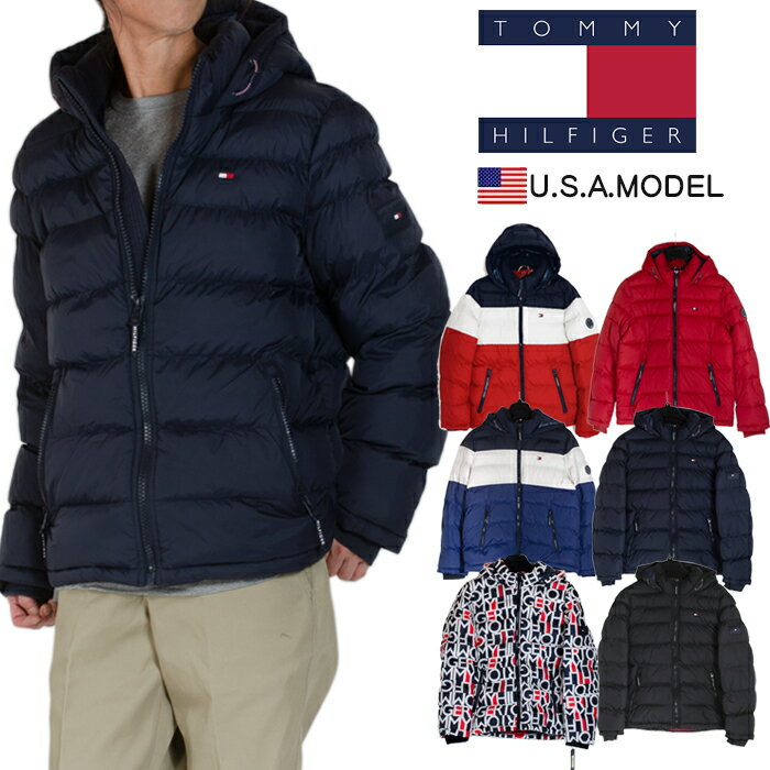 トミーヒルフィガー ダウンジャケット TOMMY HILFIGER 中綿ジャケット ヒップホップ ストリート アメカジ 正規 レディース メンズ ネイビー レッド 赤 ブルー 青 オリーブ 防風 防寒 アウターブランド おしゃれ かっこいい フード 父の日プレゼント