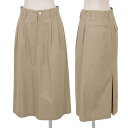 【SALE】トリコ コムデギャルソンtricot COMME des GARCONS ツータックコットンスカート ベージュM【中古】