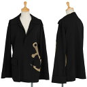 【SALE】トリコ コムデギャルソンtricot COMME des GARCONS イカリペイントデザインギャバシャツ 黒M【中古】