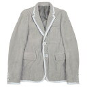 コムデギャルソン オムプリュスCOMME des GARCONS HOMME PLUS パイル地パイピングジャケット グレー白S【中古】