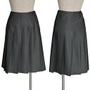 トリコ コムデギャルソンtricot COMME des GARCONS ウールポリプリーツスカート グレーM【中古】