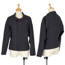 コムデギャルソンCOMME des GARCONS シルク混オフショルダーデザインジャケット 紺S【中古】