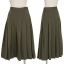 トリコ コムデギャルソンtricot COMME des GARCONS ウールギャバプリーツスカート カーキM【中古】