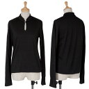トリココムデギャルソンtricot COMME des GARCONS スタンドネックボタンウールカットソー 黒M位【中古】