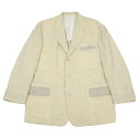コムデギャルソンオムCOMME des GARCONS HOMME リネンポケットデザインウールジャケット ベージュS【中古】