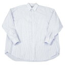 コムデギャルソンオムCOMME des GARCONS HOMME コットンストライプシャツ 淡水色黒M位【中古】