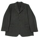 コムデギャルソンオムCOMME des GARCONS HOMME ピンストライプウールジャケット チャコール白L【中古】