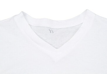 【SALE】ワイズY's Vネック半袖Tシャツ 白S位【中古】 【レディース】