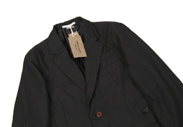 新品!コムデギャルソンオムプリュスCOMME des GARCONS HOMME PLUS 製品染めポリスナップボタンロングジャケット 黒XS