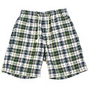 新品!アイ ジュンヤワタナベ マン コムデギャルソンeYe JUNYA WATANABE MAN COMME des GARCONS チェックハーフパンツ 紺グリーンS