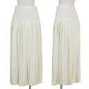 コムデギャルソンCOMME des GARCONS 模様織りプリーツスカート アイボリーM【中古】