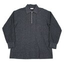 コムデギャルソンオムCOMME des GARCONS HOMME 袖切替ハーフジッププルオーバー グレーミックスM位【中古】