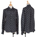ローブデシャンブレ コムデギャルソンrobe de chambre COMME des GACONS レーヨンドットプリントシャツ 紺白S位【中古】