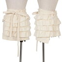 トリココムデギャルソンtricot COMME des GARCONS 製品洗いティアードラップスカート クリームM位【中古】