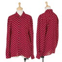トリコ コムデギャルソンtricot COMME des GARCONS ポリシースループリントシャツ 赤ベージュM位【中古】