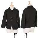 トリコ コムデギャルソンtricot COMME des GARCONS 製品染め丸襟変形コットンシャツ 黒S【中古】