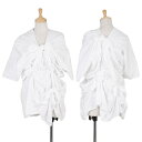 コムデギャルソンCOMME des GARCONS コットンノットデザインブラウス 白S【中古】