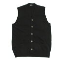コムデギャルソン オムCOMME des GARCONS HOMME デカオムウールナイロンニットベスト 黒S位【中古】