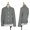 トリココムデギャルソンtricot COMME des GARCONS ギンガムチェックラウンドカラージャケット 黒白M【中古】