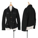 コムコム コムデギャルソンCOMME des GARCONS 製品染めスパンコール装飾ジャケット 黒L【中古】
