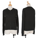 トリココムデギャルソンtricot COMME des GARCONS 刺繍ジップカーディガン 黒M位【中古】