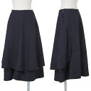 コムコム コムデギャルソンCOMME des GARCONS ポリ製品染め花柄ジャガードスカート 紺M【中古】