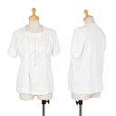 ローブドシャンブル コムデギャルソンrobe de chambre COMME des GARCONS フロントリボンカットソー 白M位【中古】