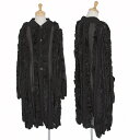コムデギャルソンCOMME des GARCONS ファーテープ切替シフォンシャツワンピース 黒M【中古】