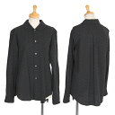 コムコム コムデギャルソンCOMME des GARCONS コットンレースブラウス 黒L【中古】