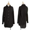 コムデギャルソンCOMME des GARCONS ポリ製品染め長袖シャツ 黒M【中古】