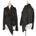 コムデギャルソンCOMME des GARCONS シルクサテンストール付きショートジャケット 黒M位【中古】