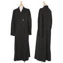 コムデギャルソンCOMME des GARCONS 切替デザインダブルロングコート 黒M位【中古】