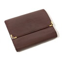 カルティエCartier マストライン3つ折り財布 ボルドー...