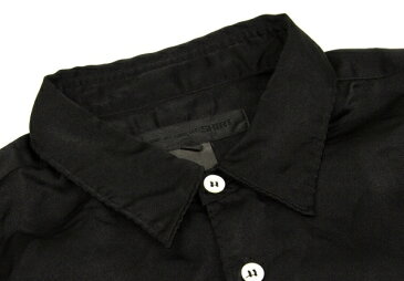 コムデギャルソン シャツCOMME des GARCONS SHIRT 製品染めカーブ切替長袖シャツ 黒グレーS【中古】