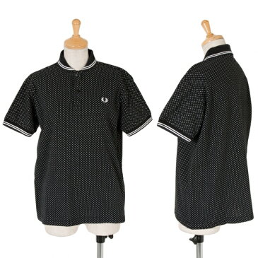 フレッドペリーFREDPERRY ドットプリントポロシャツ 黒白M【中古】