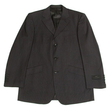 ジョルジオ アルマーニGIORGIO ARMANI ウールシルクストライプジャケット 紺グレー48【中古】 【メンズ】