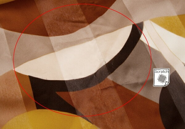 【SALE】コムデギャルソンCOMME des GARCONS ヴィンテージ幾何学切替ドットスカーフ 紺黒カラシ他【中古】 【レディース】