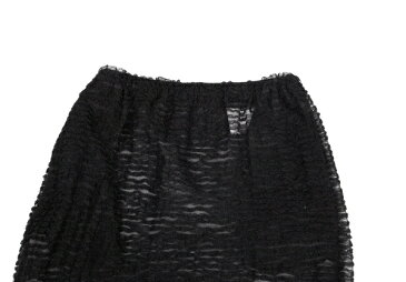 トリコ コムデギャルソン トリコスペシャルtricot COMME des GARCONS tricot Special ゴムウエストフリルボーダーシースルースカート 黒F【中古】 【レディース】