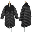 【中古】 イッセイミヤケISSEY MIYAKE リブカラーダウンコート 黒2【レディース】