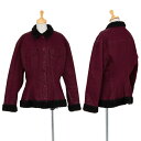 【中古】 ジュニアゴルチエJUNIOR GAULTIER ボア切替キルティングコットントラックジャケット ワインレッド44【レディース】(4)