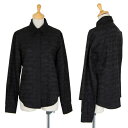 【中古】 ジャンポールゴルチエ クラシックJean Paul GAULTIER CLASSIQUE ロゴ織りウールシャツ 黒40【レディース】(4)