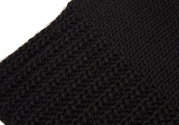 ワイスリーy 3 ロゴパッチローゲージニットマフラー 黒 レディース Playful ワイスリーy 3 ロゴパッチローゲージニットマフラー 黒 レディース Playful