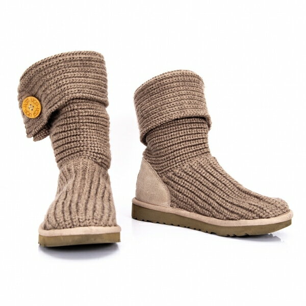 アグUGG S/N5649 CLASSIC CARDY クラシックカーディー2WAYニットブーツ ベージュ20【中古】 【レディース】