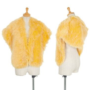 コムデギャルソンCOMME des GARCONS フェイクファーショール 黄色【中古】 【レディース】